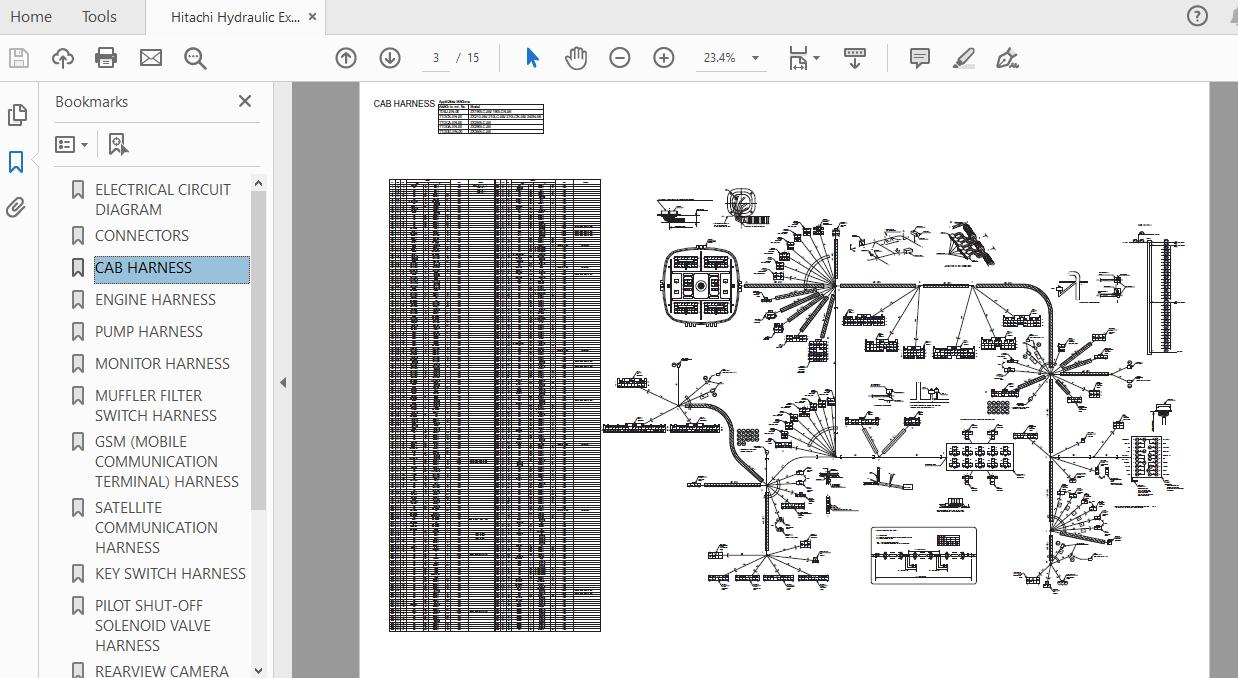 Hitachi Hydraulic Excavator ZX190LC190LCN 5B TTDBJ EN 00Circuit Diagram20151005 2
