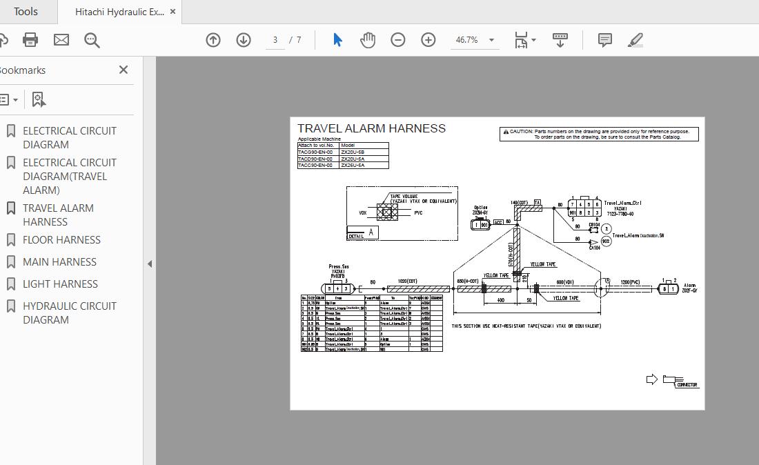 Hitachi Hydraulic Excavator ZX20 5A5B TACG90TACD90 EN 00Circuit Diagram 2