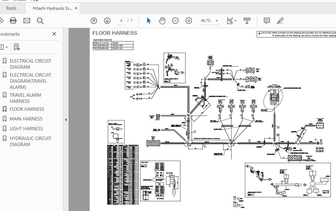 Hitachi Hydraulic Excavator ZX20 5A5B TACG90TACD90 EN 00Circuit Diagram 3