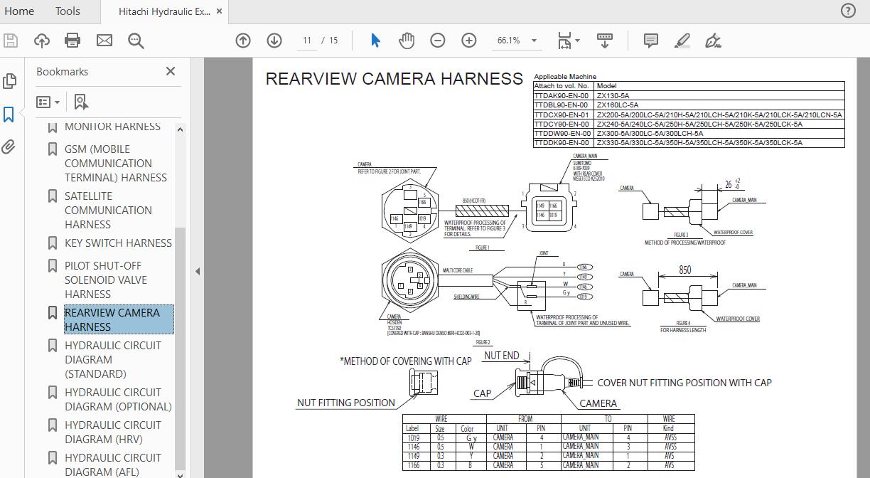 Hitachi Hydraulic Excavator ZX200200LC210HKLCHLCKLCN 5A TTDCX90 EN 01 Circuit Diagram 3