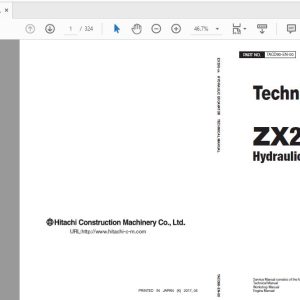 Hitachi Hydraulic Excavator ZX20U 5A TACD90 EN 00 Technical Manual 1