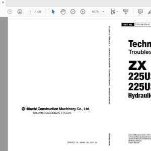 Hitachi Hydraulic Excavator ZX225US225USLC 5A TTDFU90 EN 00 Technical ManualTroubleshooting 1
