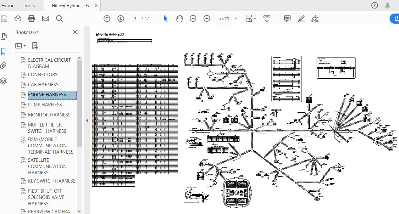Hitachi Hydraulic Excavator ZX225USLCUSRLC 5B TTDCN EN 00Circuit Diagram20160531 2