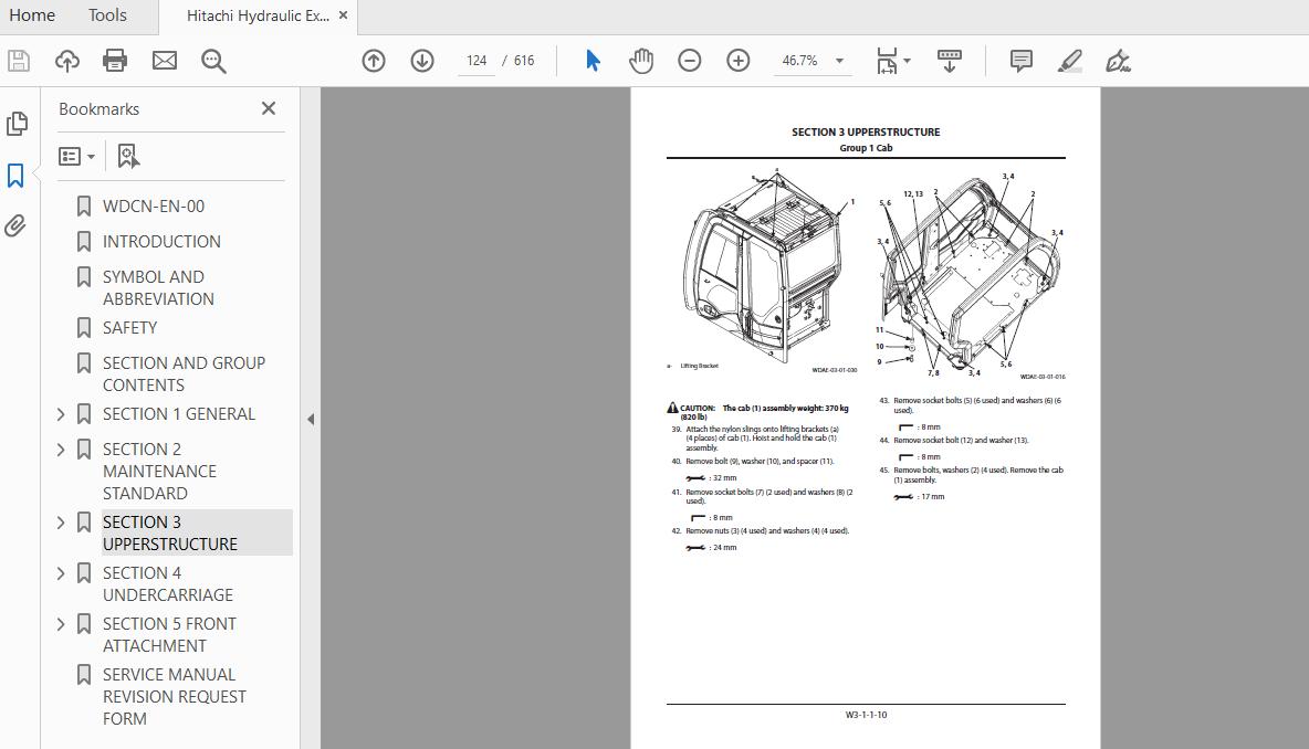 Hitachi Hydraulic Excavator ZX225USLCUSRLC 5B WDCN EN 00 Workshop Manual20150227 3