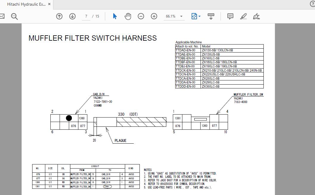 Hitachi Hydraulic Excavator ZX290LC 5B TTDDA EN 01Circuit Diagram20131224 3