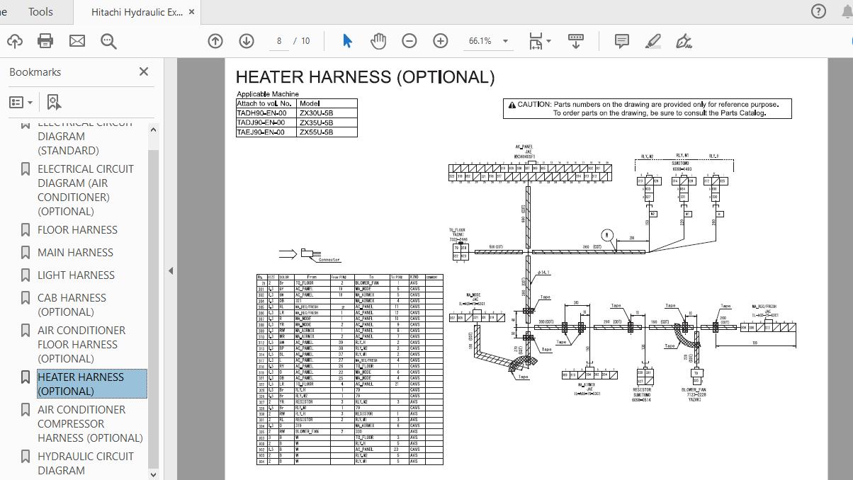 Hitachi Hydraulic Excavator ZX30U 5B TADH90 EN 00Circuit Diagram 4