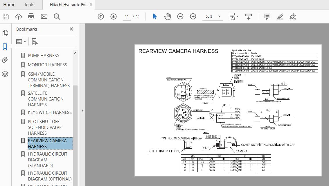 Hitachi Hydraulic Excavator ZX330330LC350HKLCHLCK 5A TTDDK90 EN 00Circuit Diagram20160315 4