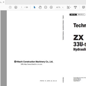 Hitachi Hydraulic Excavator ZX33U 5A TADB EN 01 Technical Manual20150413 1