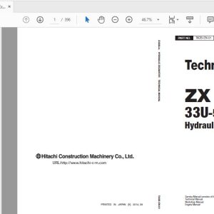 Hitachi Hydraulic Excavator ZX33U 5A TADB EN 01 Technical Manual20170130 1