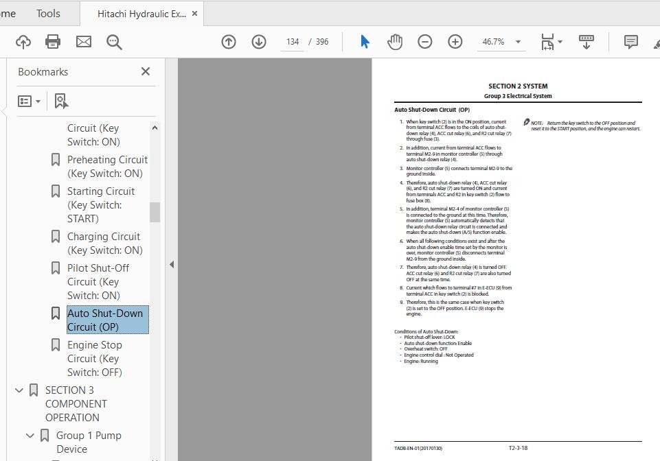 Hitachi Hydraulic Excavator ZX33U 5A TADB EN 01 Technical Manual20170130 2