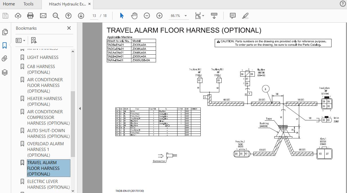 Hitachi Hydraulic Excavator ZX33U38U 5A TADB EN 01 Circuit Diagram20170130 4