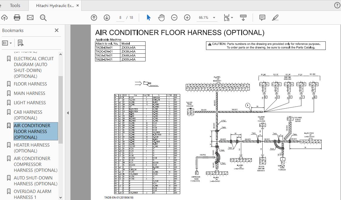 Hitachi Hydraulic Excavator ZX33U38U 5A TADB EN 01 Circuit Diagram20180618 3