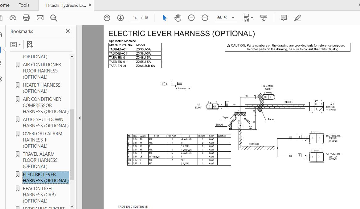 Hitachi Hydraulic Excavator ZX33U38U 5A TADB EN 01 Circuit Diagram20180618 4