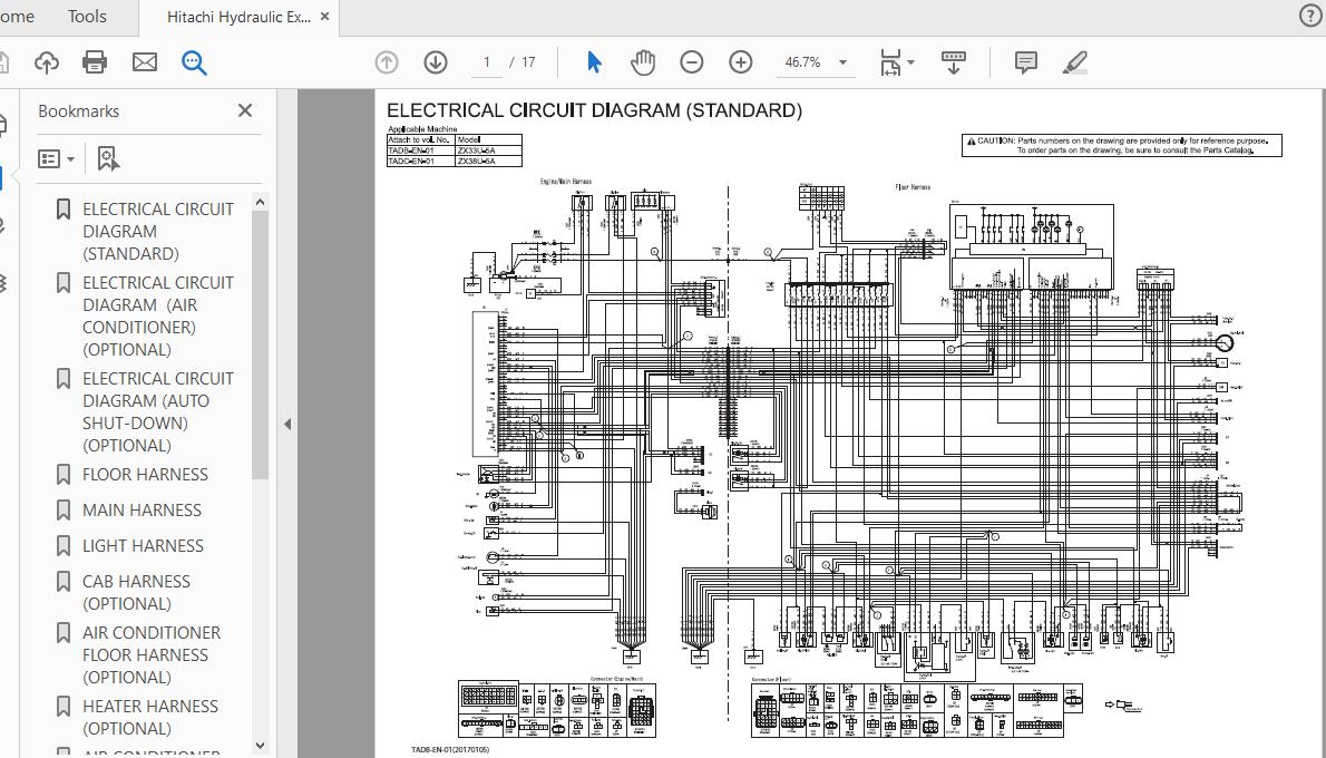 Hitachi Hydraulic Excavator ZX33U38U 5A TADBTADC EN 01 Circuit Diagram20170105 1