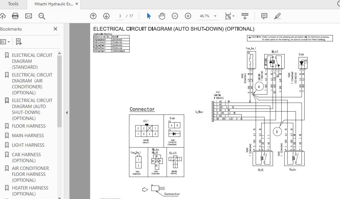 Hitachi Hydraulic Excavator ZX33U38U 5A TADBTADC EN 01 Circuit Diagram20170105 2