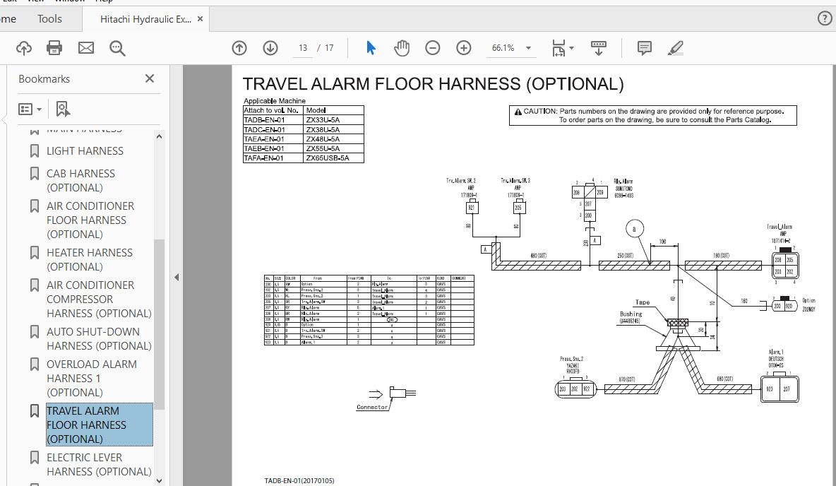 Hitachi Hydraulic Excavator ZX33U38U 5A TADBTADC EN 01 Circuit Diagram20170105 4