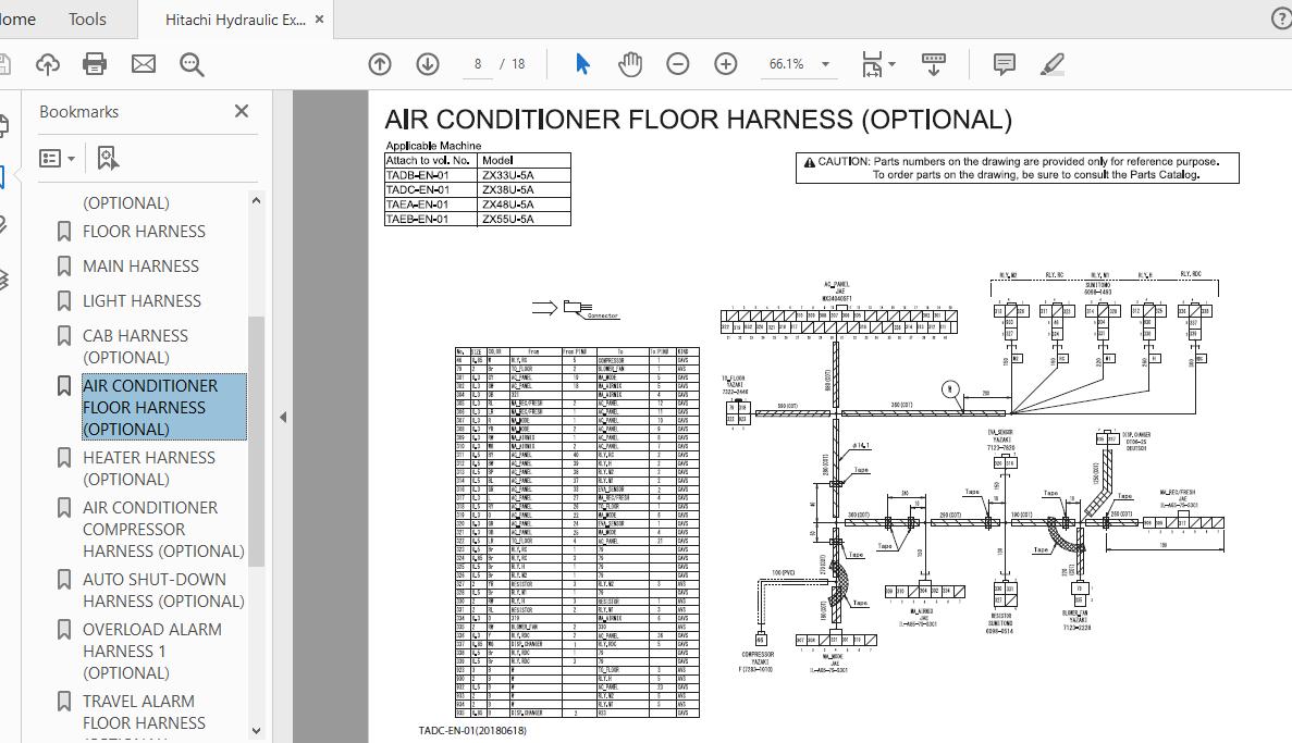 Hitachi Hydraulic Excavator ZX33U38U 5A TADBTADC EN 01 Circuit Diagram20180618 2