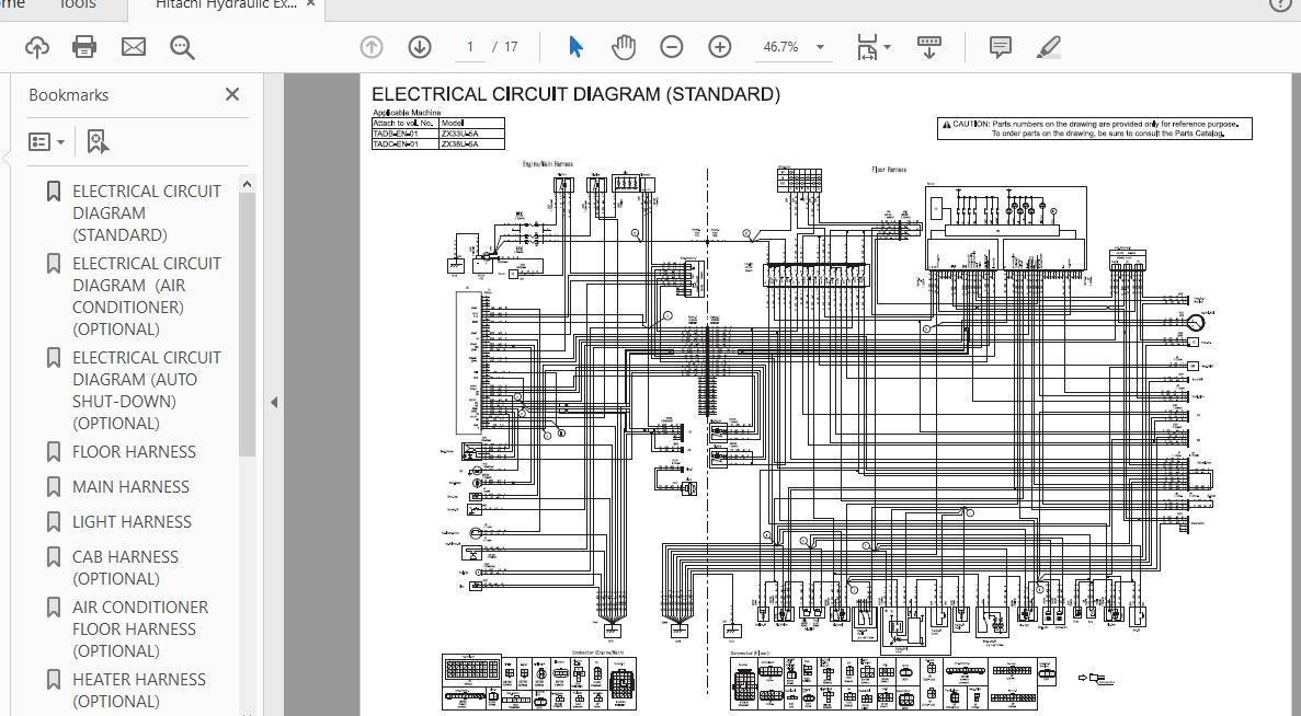 Hitachi Hydraulic Excavator ZX33U38U 5A TADC EN 01 Circuit Diagram20170105 1