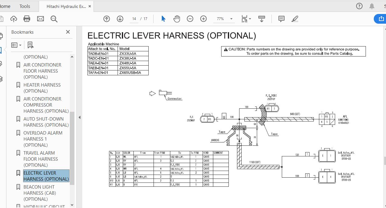 Hitachi Hydraulic Excavator ZX33U38U 5A TADC EN 01 Circuit Diagram20170105 4