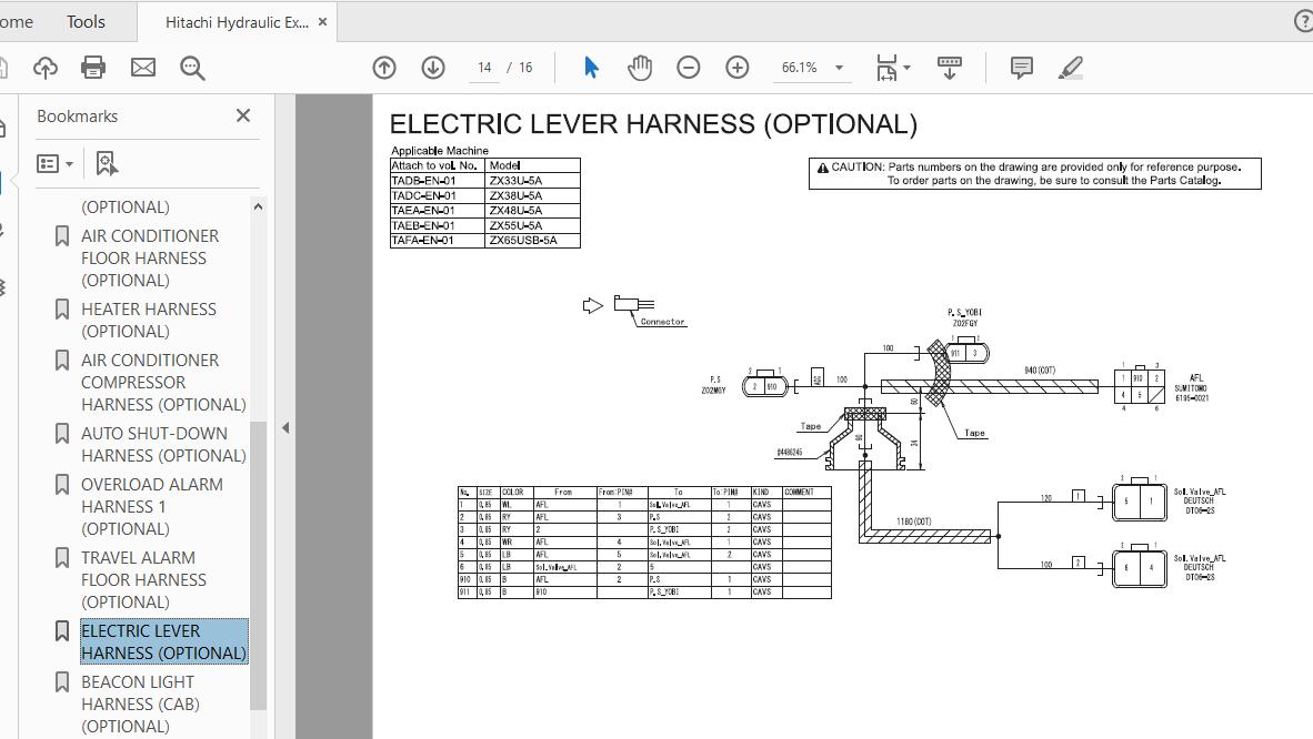 Hitachi Hydraulic Excavator ZX33U38U48U55U 5A TADC EN 01 Circuit Diagram 4