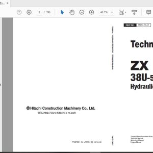 Hitachi Hydraulic Excavator ZX38U 5A TADC EN 01 Technical Manual 1 1