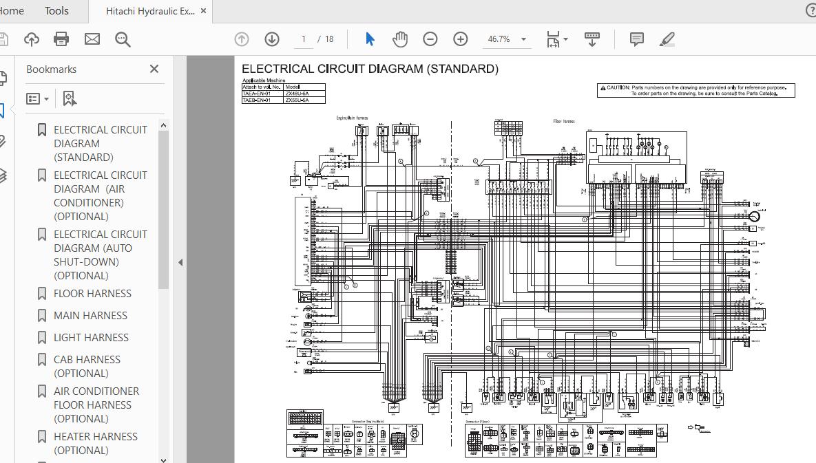 Hitachi Hydraulic Excavator ZX48U55UTAEATAEB EN 01Circuit Diagram 1