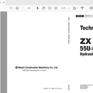 Hitachi Hydraulic Excavator ZX55U 5A TAEB EN 01 Technical Manual 1