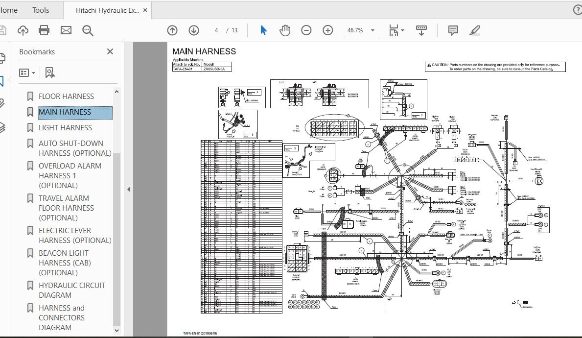 Hitachi Hydraulic Excavator ZX65USB 5A TAFA EN 01Circuit Diagram20180618 2
