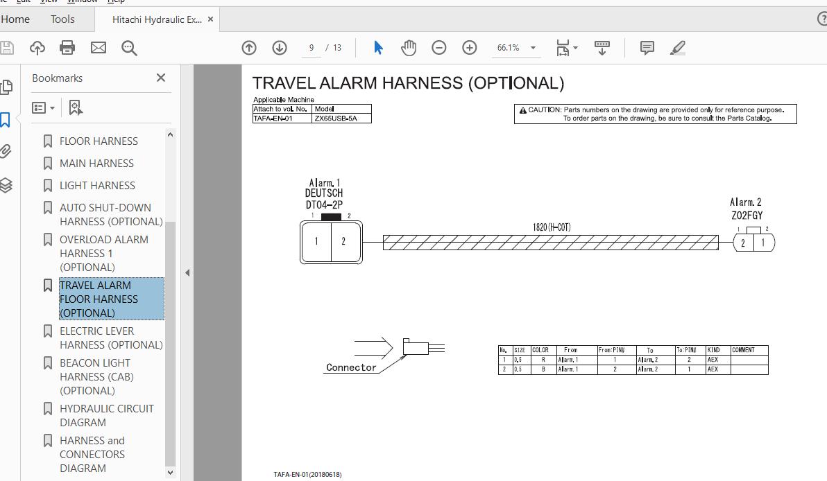 Hitachi Hydraulic Excavator ZX65USB 5A TAFA EN 01Circuit Diagram20180618 3
