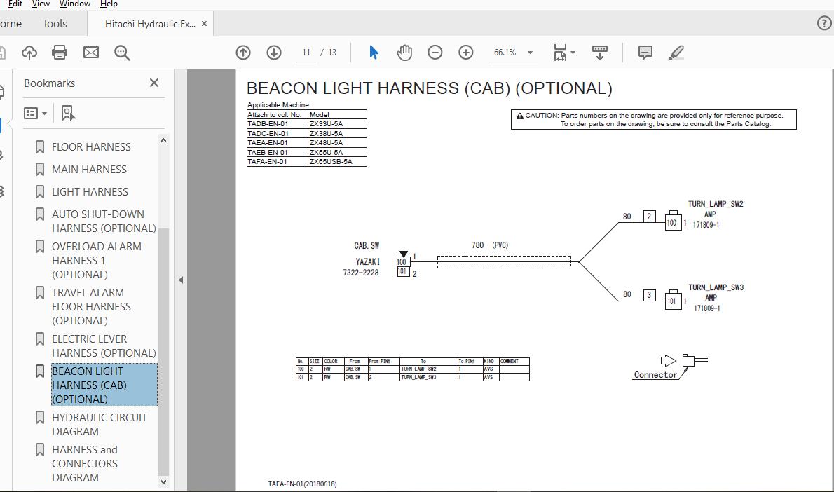 Hitachi Hydraulic Excavator ZX65USB 5A TAFA EN 01Circuit Diagram20180618 4