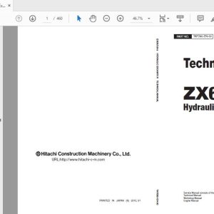 Hitachi Hydraulic Excavator ZX65USB 5B TAFD90 EN 00 Technical Manual20171108 1