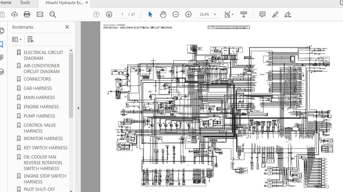 Hitachi Hydraulic Excavator ZX670690LCH 5A TTJBG EN 00Circuit Diagram 1