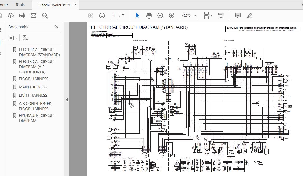 Hitachi Hydraulic Excavator ZX68USR 5A TAFAJ0 EN 00Circuit Diagram 1 1