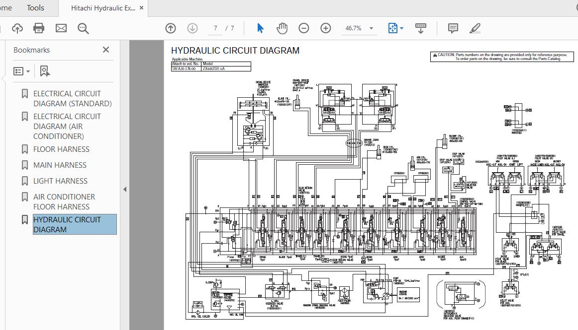 Hitachi Hydraulic Excavator ZX68USR 5A TAFAJ0 EN 00Circuit Diagram 4
