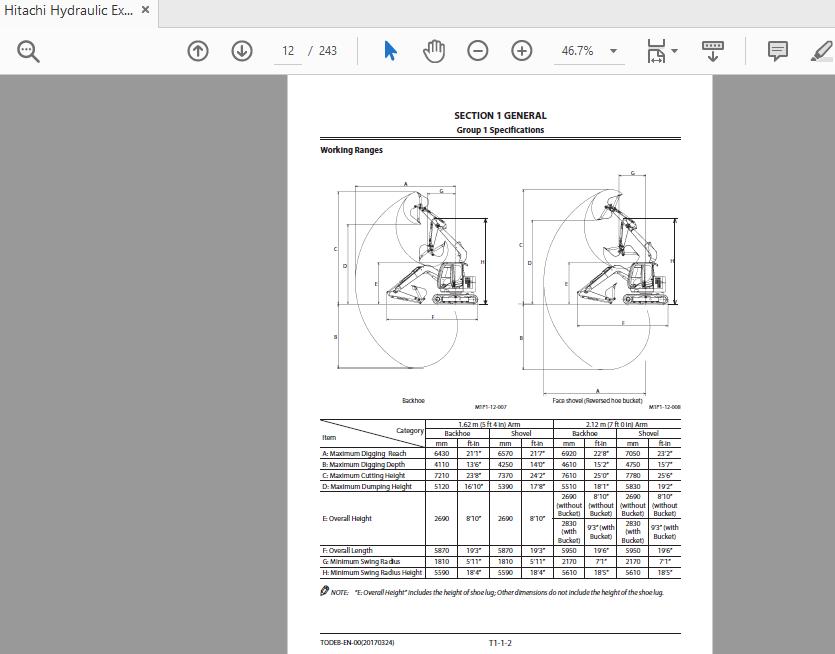Hitachi Hydraulic Excavator ZX75US85US 5A TODEB EN 00 Technical Manual20170324 2