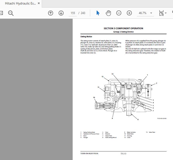 Hitachi Hydraulic Excavator ZX75US85US 5A TODEB EN 00 Technical Manual20170324 4