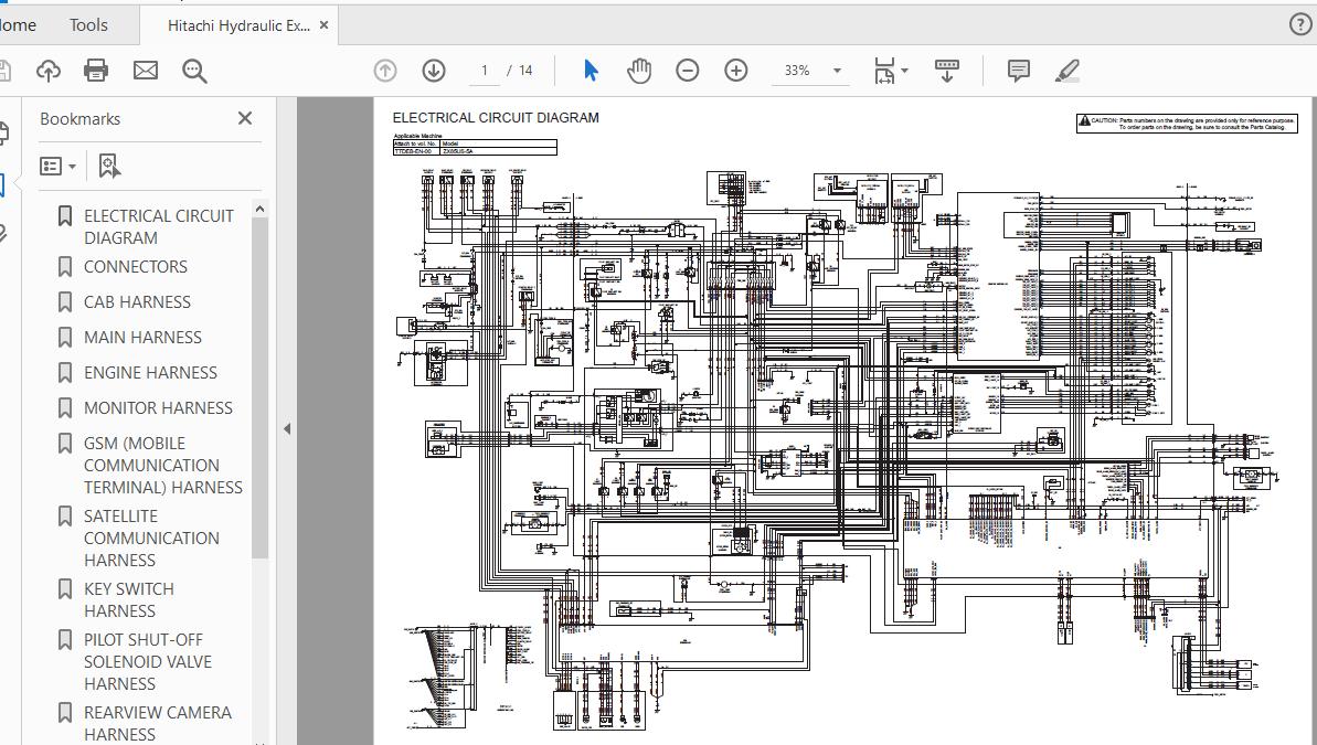 Hitachi Hydraulic Excavator ZX85US 5A TTDEB EN 00Circuit Diagram 1 1