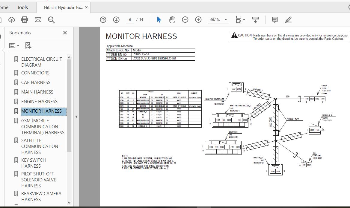 Hitachi Hydraulic Excavator ZX85US 5A TTDEB EN 00Circuit Diagram 2