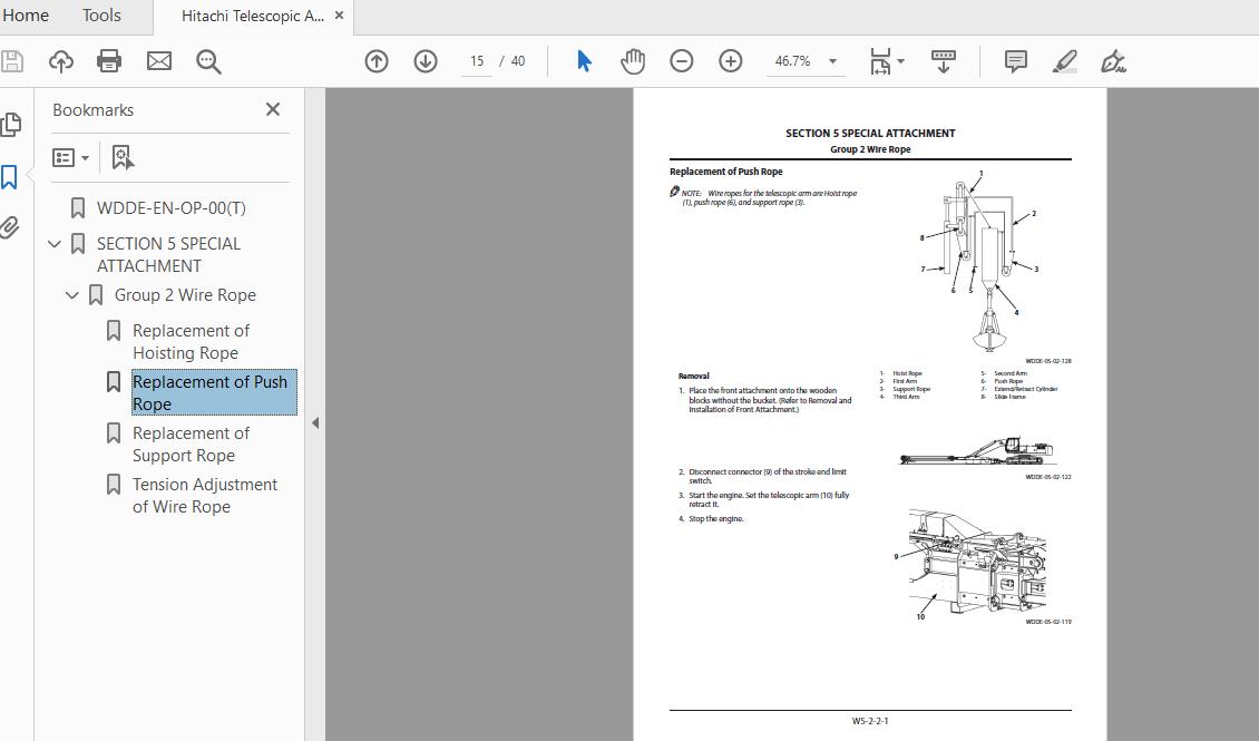 Hitachi Telescopic Arm ZX330LC 5G WDDE EN OP 00 Workshop Manual S TC300R B 3 1