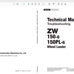 Hitachi Wheel Loader ZW 150150PL 6 TTPTC50 EN 01 Technical ManualTroubleshooting 1
