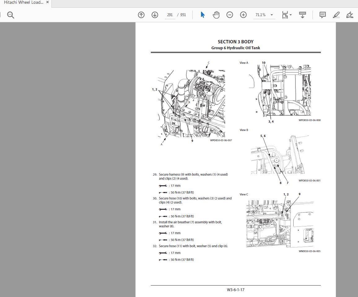 Hitachi Wheel Loader ZW 180 6 Technical Workshop ManualCircuit Diagram 7