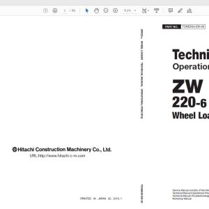 Hitachi Wheel Loader ZW 220 6 Technical Workshop ManualCircuit Diagram 1