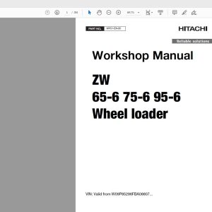 Hitachi Wheel Loader Zw 657595 6 Workshop Serivce Manual 4