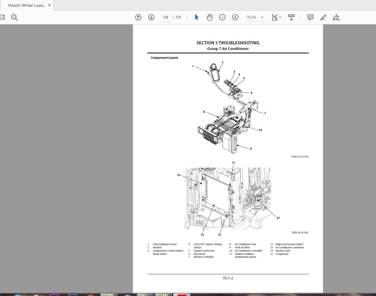 Hitachi Wheel Loader ZX75US85US 5A TTDEB EN 00 Technical ManualTroubleshooting20140312 4