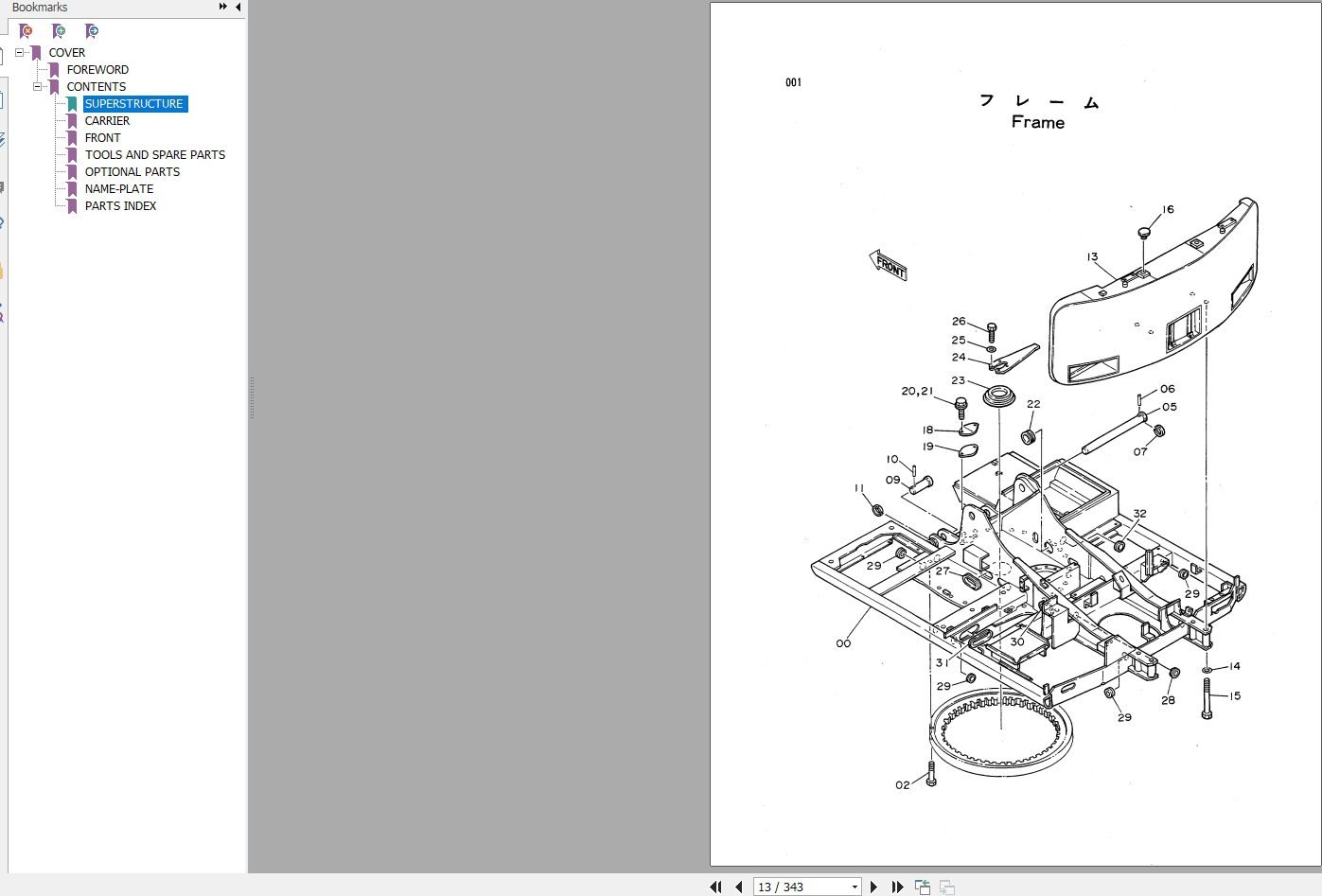 Hitachi Wheeled Excavator EX100WD Parts CatalogEN 4