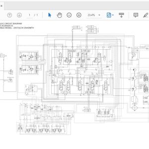 Hitachi ZX370LCH400MTH GI XC00004133 Hydraulic Circuit Diagram 1