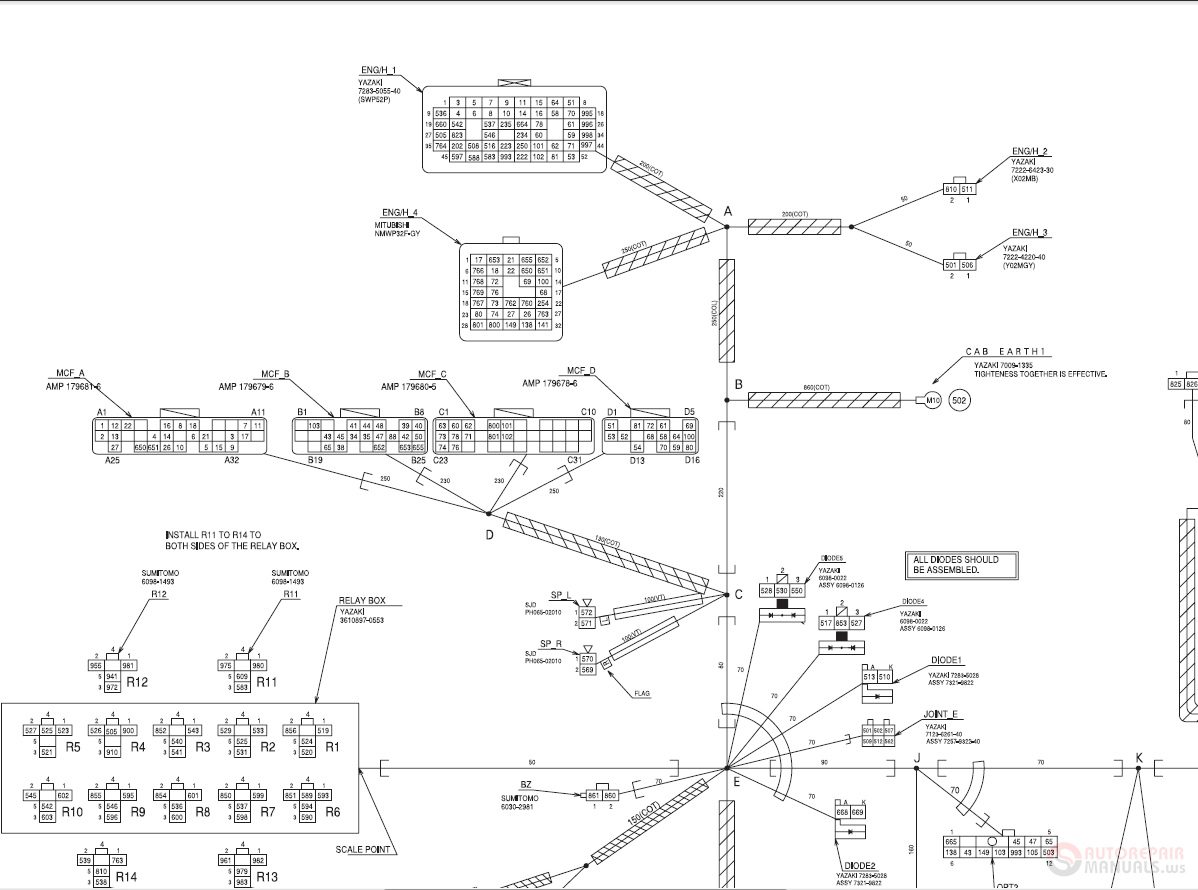 Hitachi Zaxis200 3 330 3 Class TT1V7 E 00circuit Electrical Diagram 3