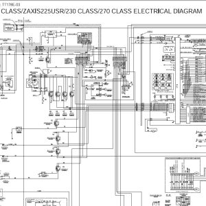 Hitachi Zaxis200   270 Class TT178E 03 Electrical Diagram 1