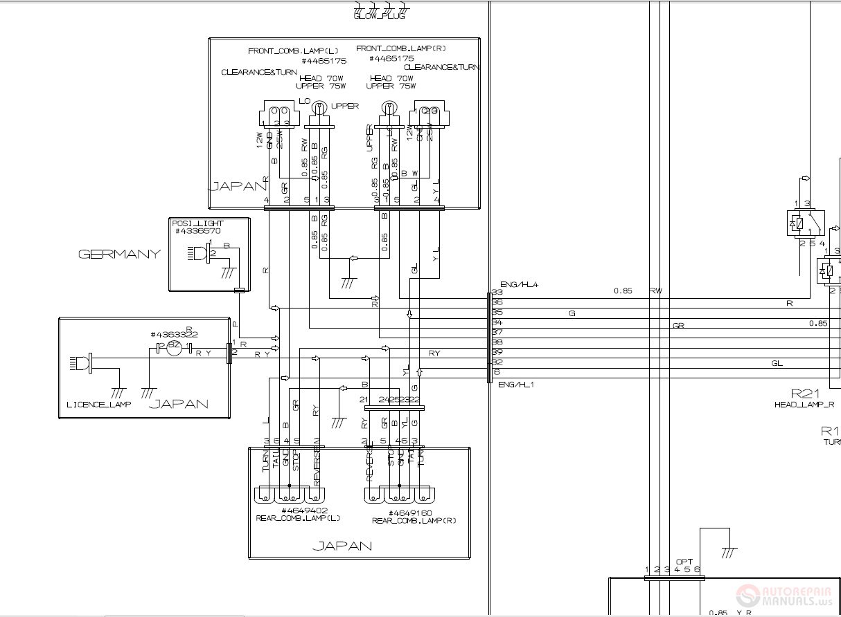 Hitachi Zaxis 140W   220W 3 TTCEB E 00 Electrical Circuit Diagram 3