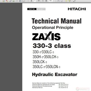 Hitachi Zaxis 330 3 Class TO1V7 E 00 Technical Manual 1
